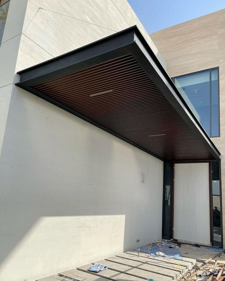 مظلات مركبة خشب بلاستيك

