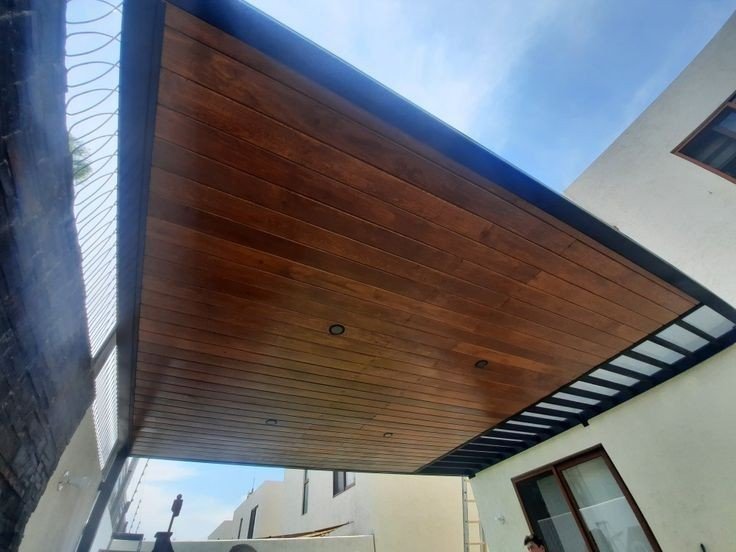 تصميم مظلات خشب بلاستيكي

