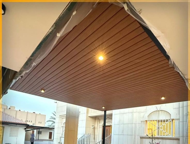 مظلات بديل خشب للاستراحات

