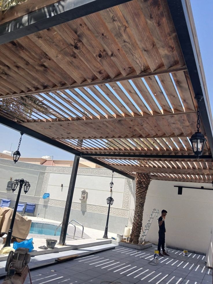 مظلات بديل الخشب عالية الجودة وعمر طويل